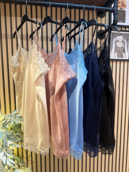 Studio Silky Cami Top with lace trim