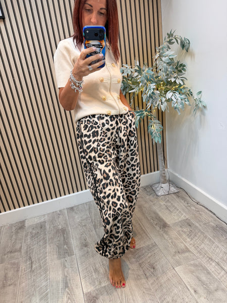 Cotton Balloon Leg Trouser with side stripe