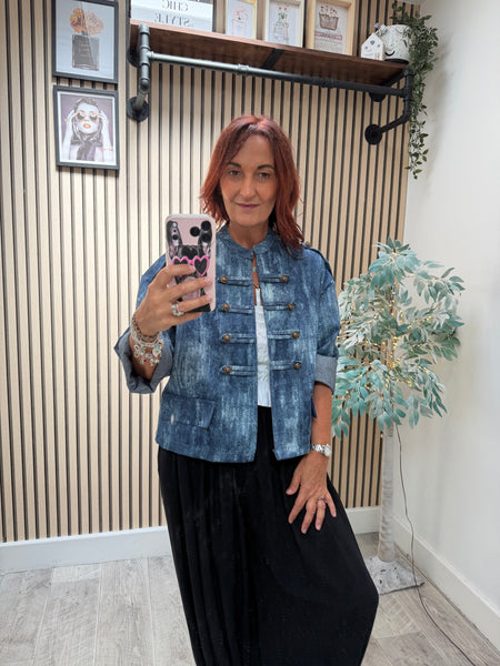 Zeta Otto Denim Military Jacket