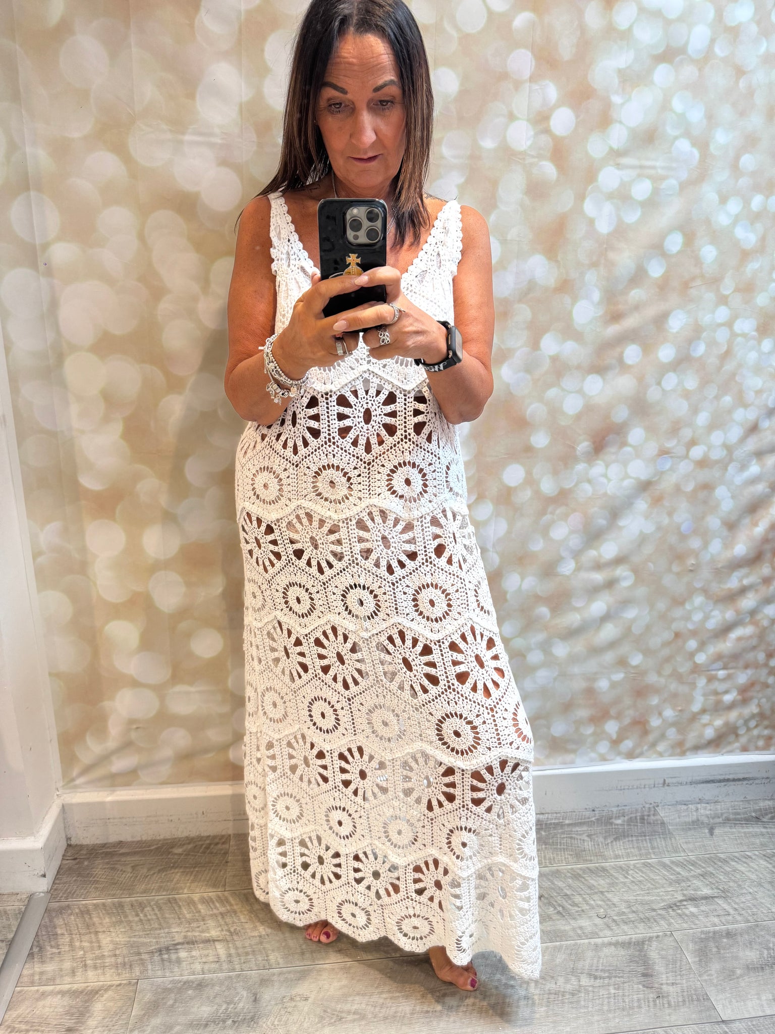 Crochet Maxi Vest Dress