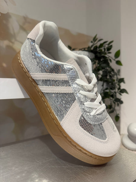 Sequin Chunky Sole Trainer