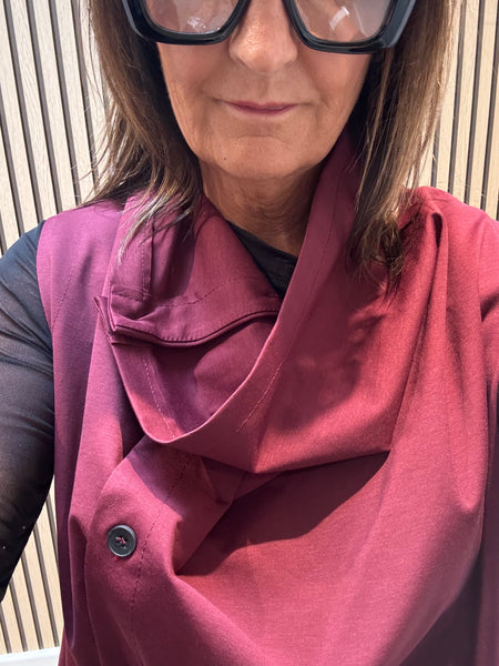 Cowl Neck Sleeveless Tunic