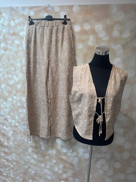 2 Piece Palazzo Trouser / Waistcoat set