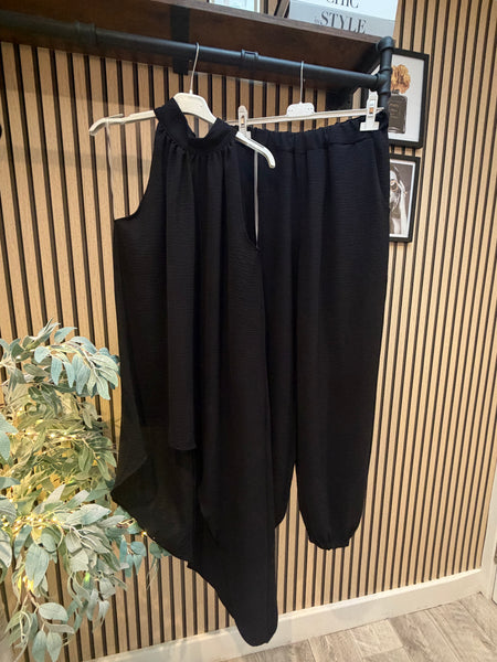 Crinkle Palazzo trousers /Halter-neck top