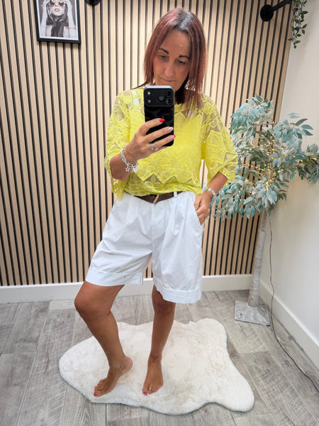 Cotton Belted Shorts