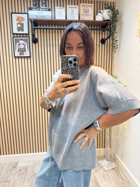 Soft Knit Jumper with embellished trim