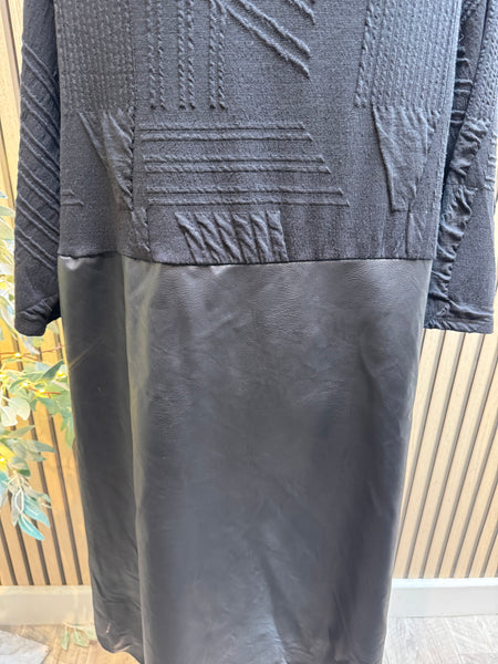 Textured Cowl Neck Dress