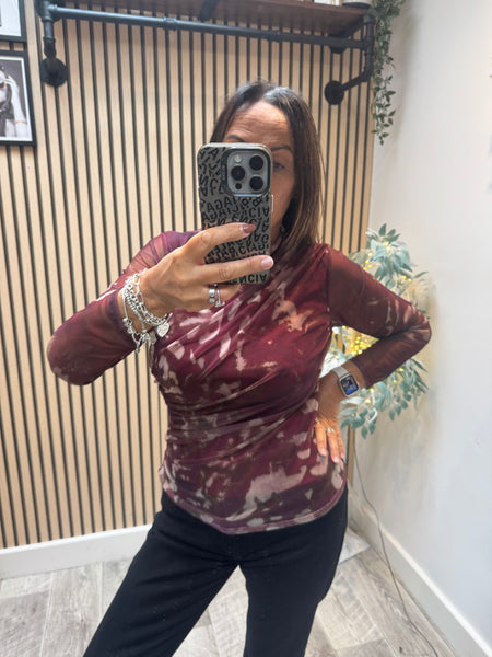 Studio Sheer Rouched  Top