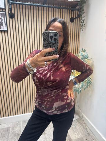 Studio Sheer Rouched  Top