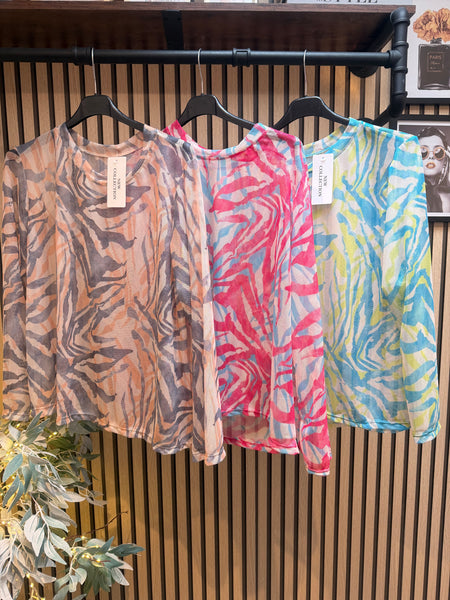 Curve Sheer Layering Top