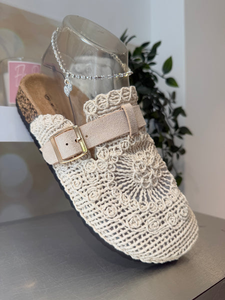 Crochet slip on mule