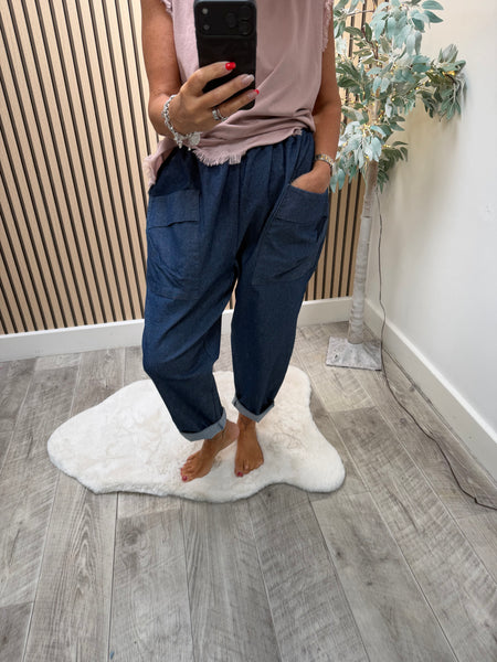 Denim Loose Fit Trousers