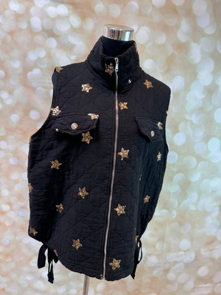 Sequin Star  Quilted Gilet
