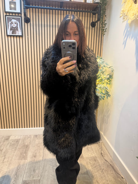 Luxe Fluffy  Midi Fur  Jacket