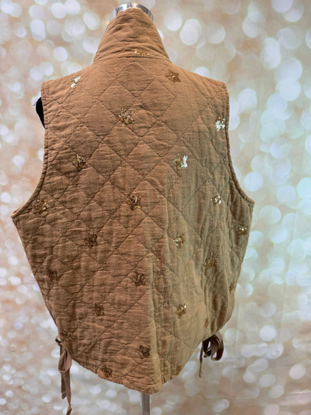 Sequin Star  Quilted Gilet