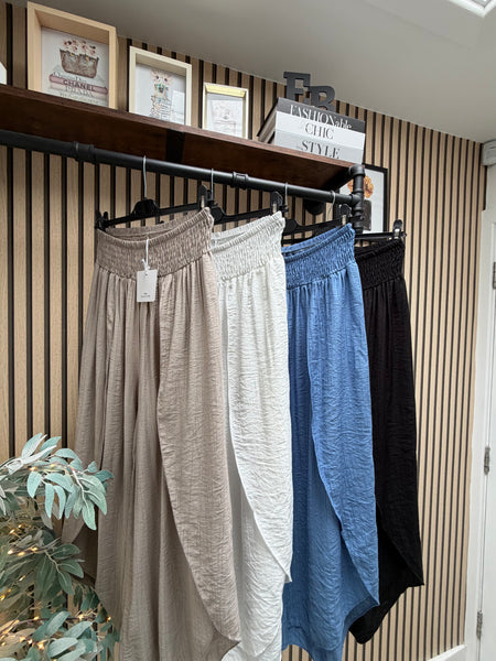 Crinkle Split Leg Trousers