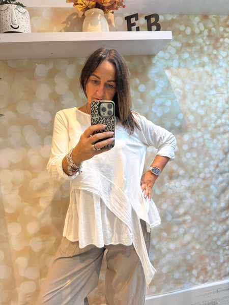 Side Frill Jersey Top