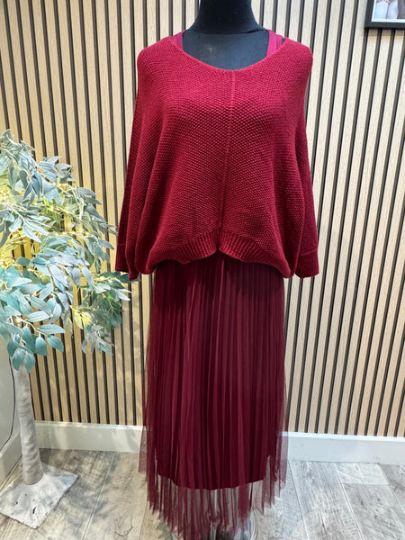 2 Piece Pleated Tulle Dress/Jumper Set