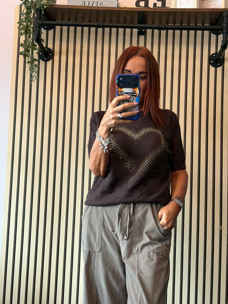 Embellished Heart Soft Knit Jumper