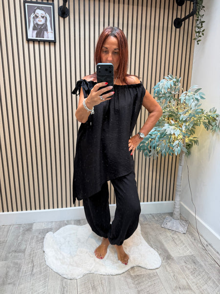Asymetric Top with Cuffed  trousers