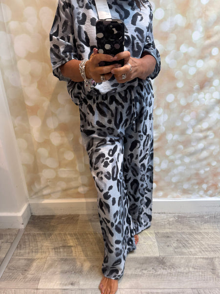 2 Piece Leopard Trouser / Tunic  set