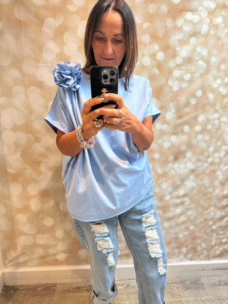 Scuba Drape Corsage Top