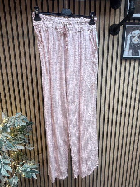 Linen mix Palazzo  trousers
