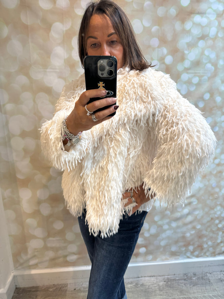 Feather Fur Jacket Elz Belles