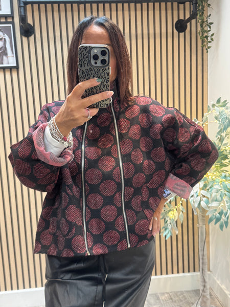 Double Zip Cropped Jacket