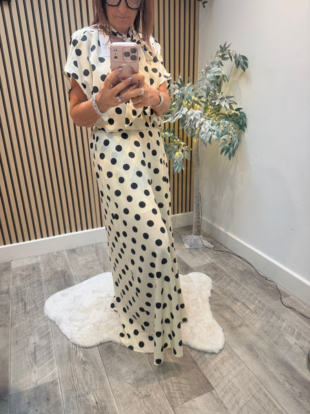 Polka Dot 2 Piece Palazzo Trouser / Top set