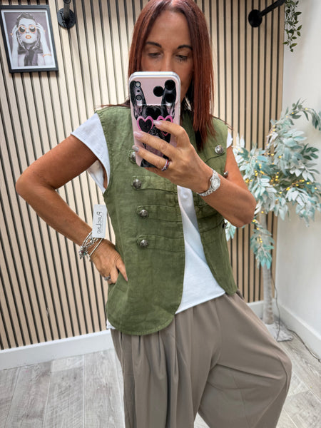 Linen Military Waistcoat