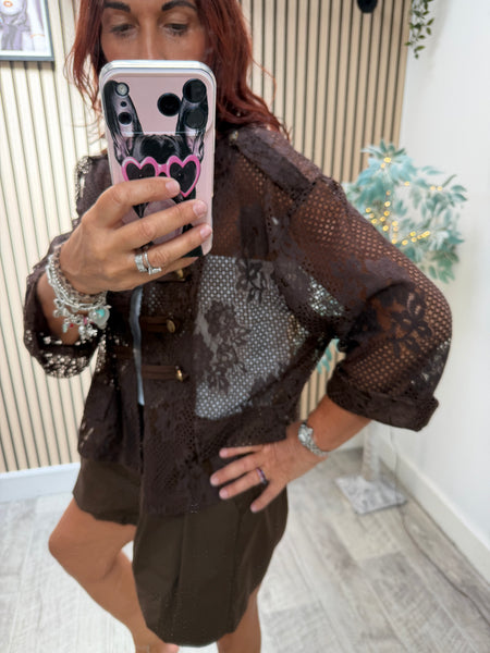 Zeta Otto Lace  Military Jacket