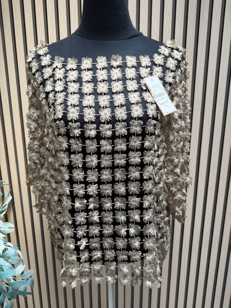 Floral Cut Out Boxy Top