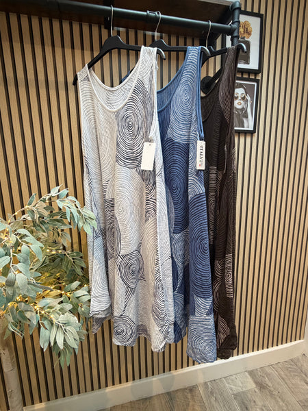 Linen mix Swirl dress
