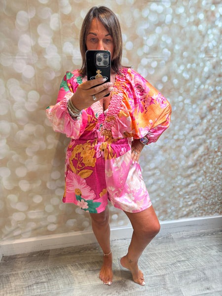 Silky Floral Playsuit