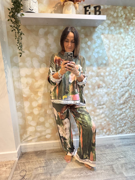 Riviera silky Palazzo trousers /Tunic