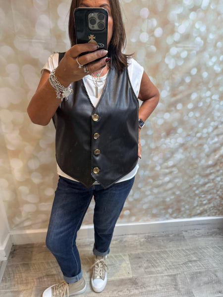 Studio Pleather Waistcoat