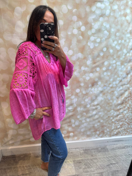 Crochet shoulder/back blouse