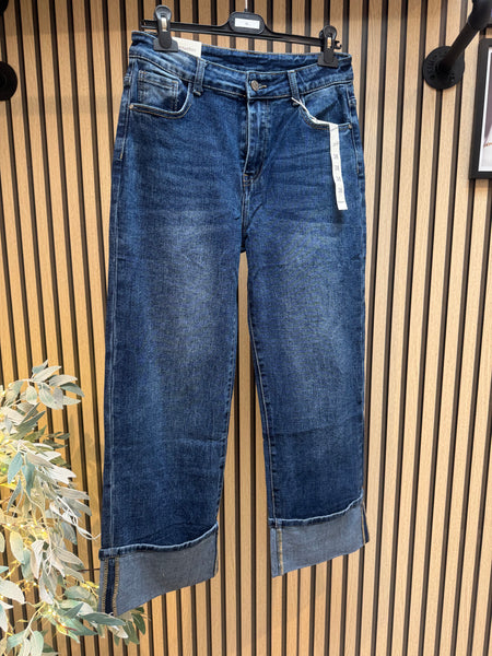 Wide leg Stretch Denim Jeans