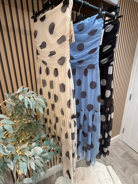 Spotty Bandeau Dress