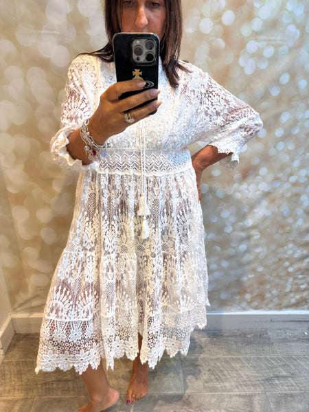 Studio Embellished Lace  Dress
