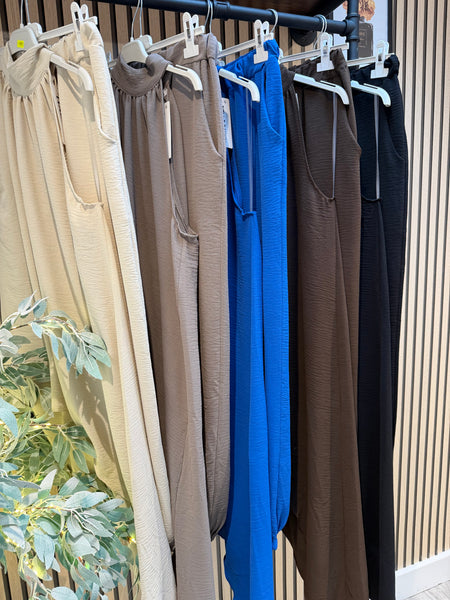 Crinkle Palazzo trousers /Halter-neck top