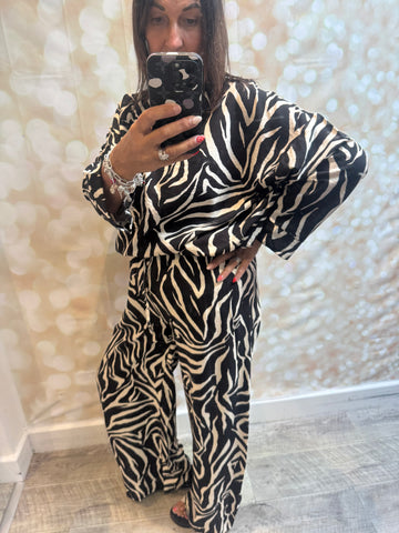 2 Piece Zebra Trouser / Tunic  set