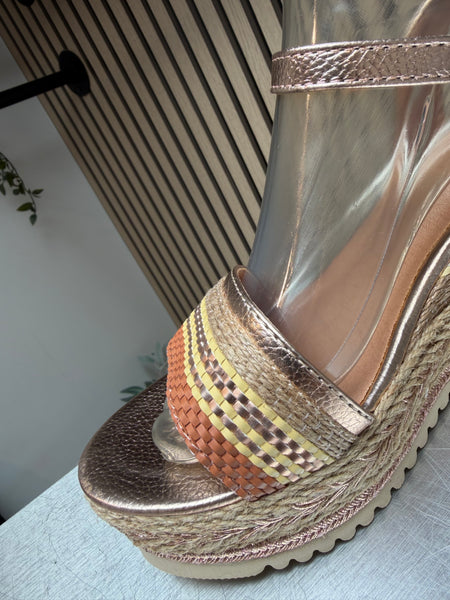 Wedge Metallic Sandal