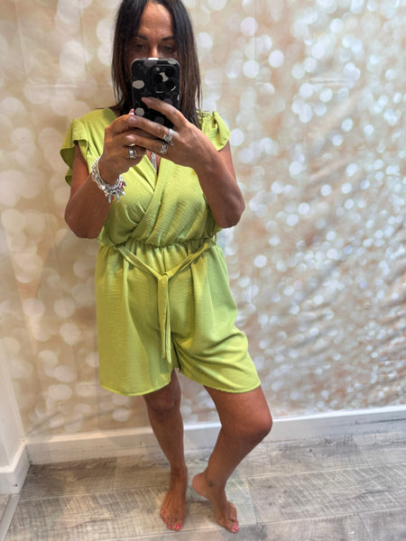 Crinkle Wrap Front Playsuit