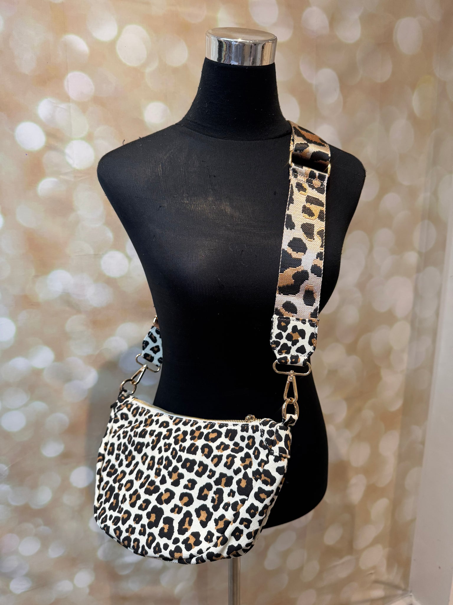 Across body Leopard Bag with leopard Strap