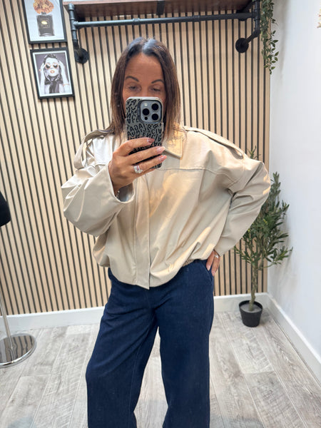 Viral Inspired Bubble Hem  Bomber  jacket