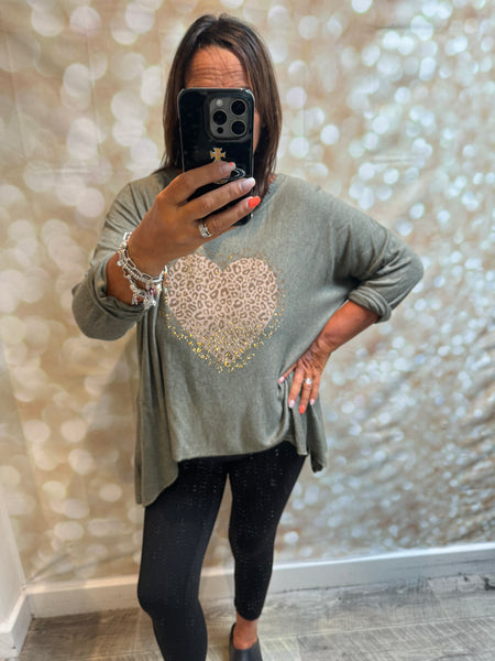 Soft touch heart Jumper