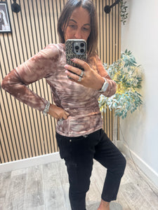 Studio Sheer Rouched  Top