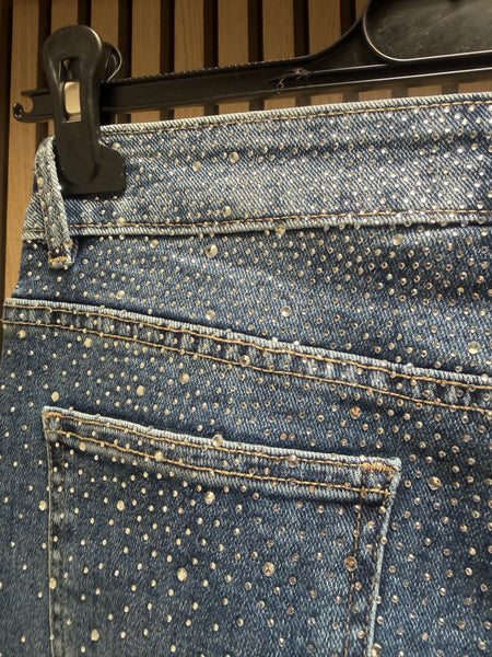 Rhinestone Denim Jeans